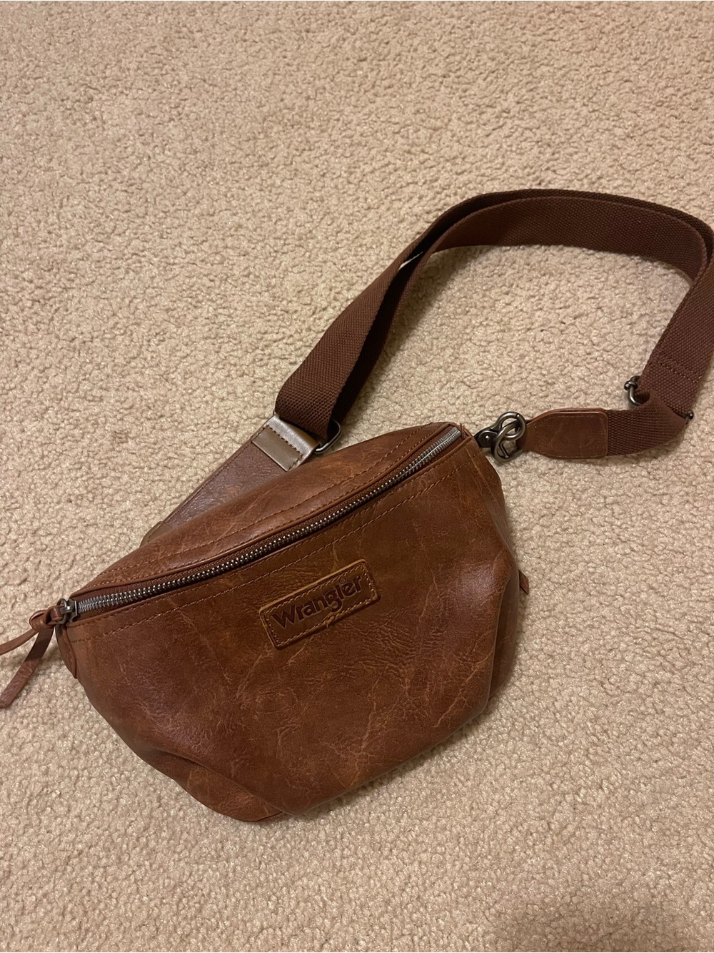 Wrangler Brown Leather Bag
